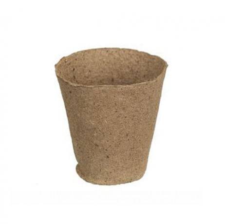 Nature - Pots ronds 100 % fibre de bois pour semis, Diamètre Ø8 cm - Imagen 1