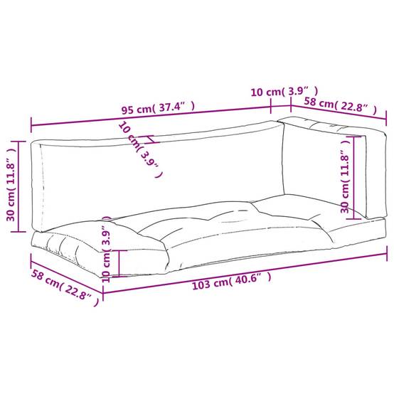 Set Complet 3 Coussins Palette Tissu Oxford Confortable pour Salon de Jardin Rose – ComfortXL Outdoor Living - Image 6