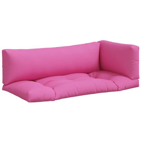 Set Complet 3 Coussins Palette Tissu Oxford Confortable pour Salon de Jardin Rose – ComfortXL Outdoor Living - Image 2