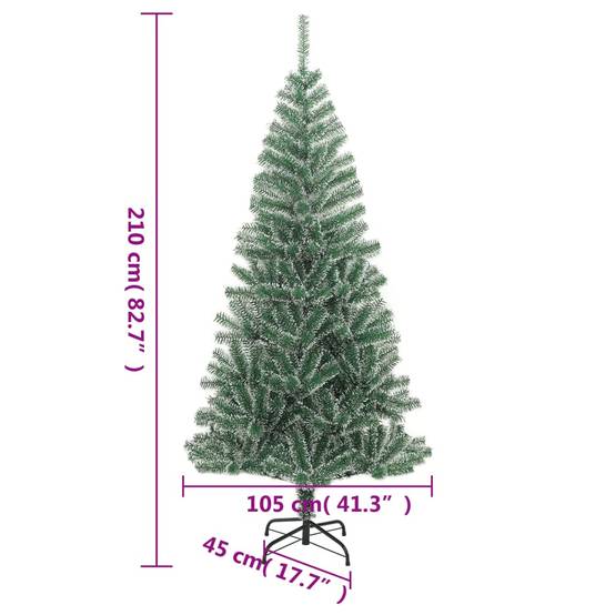 Vidaxl - Sapin de Noël artificiel avec neige floquée vert 210 cm vidaXL 357775 - Image 3