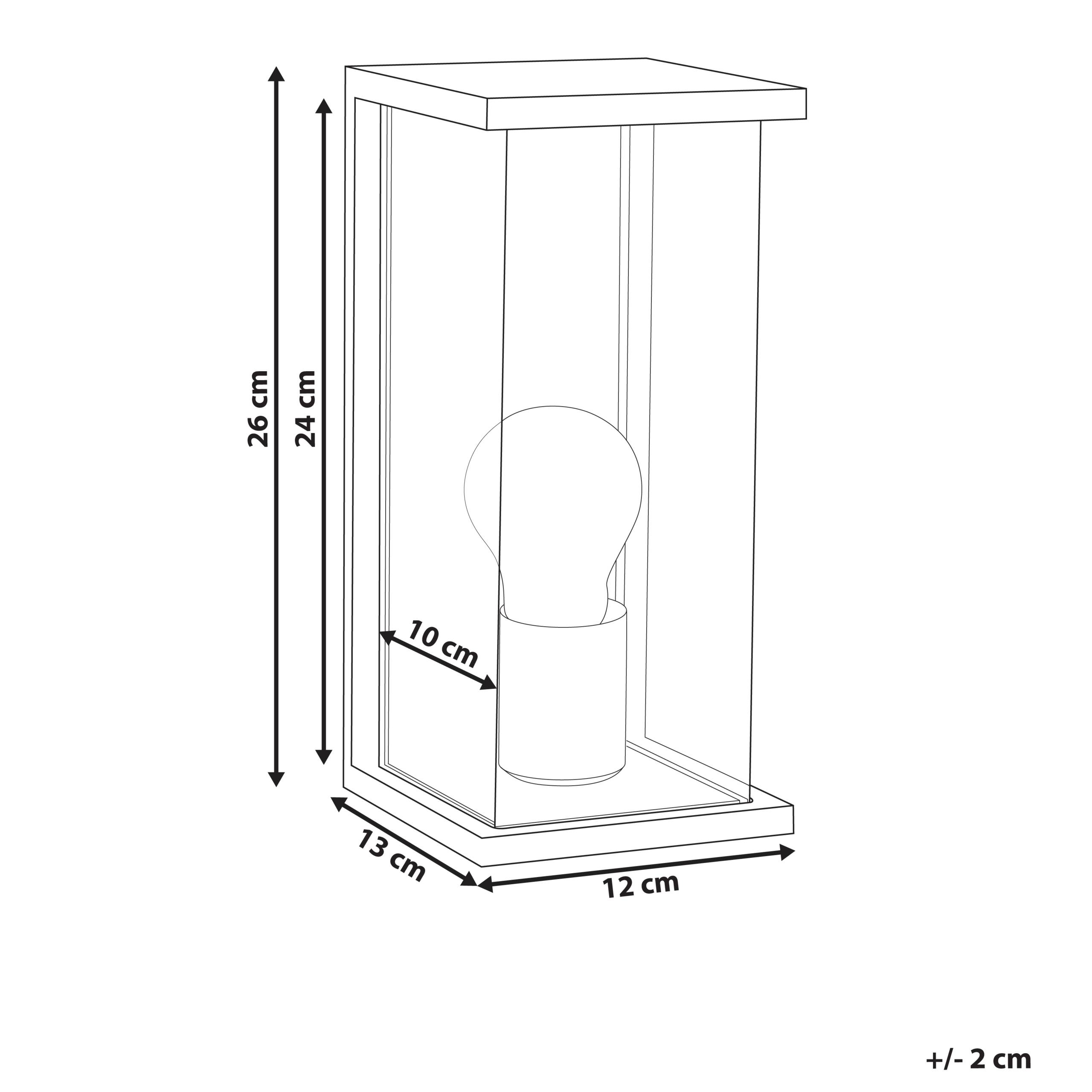 Lampe murale pour l'extérieur Aluminium Noir WAKAL - Beliani - Image 2