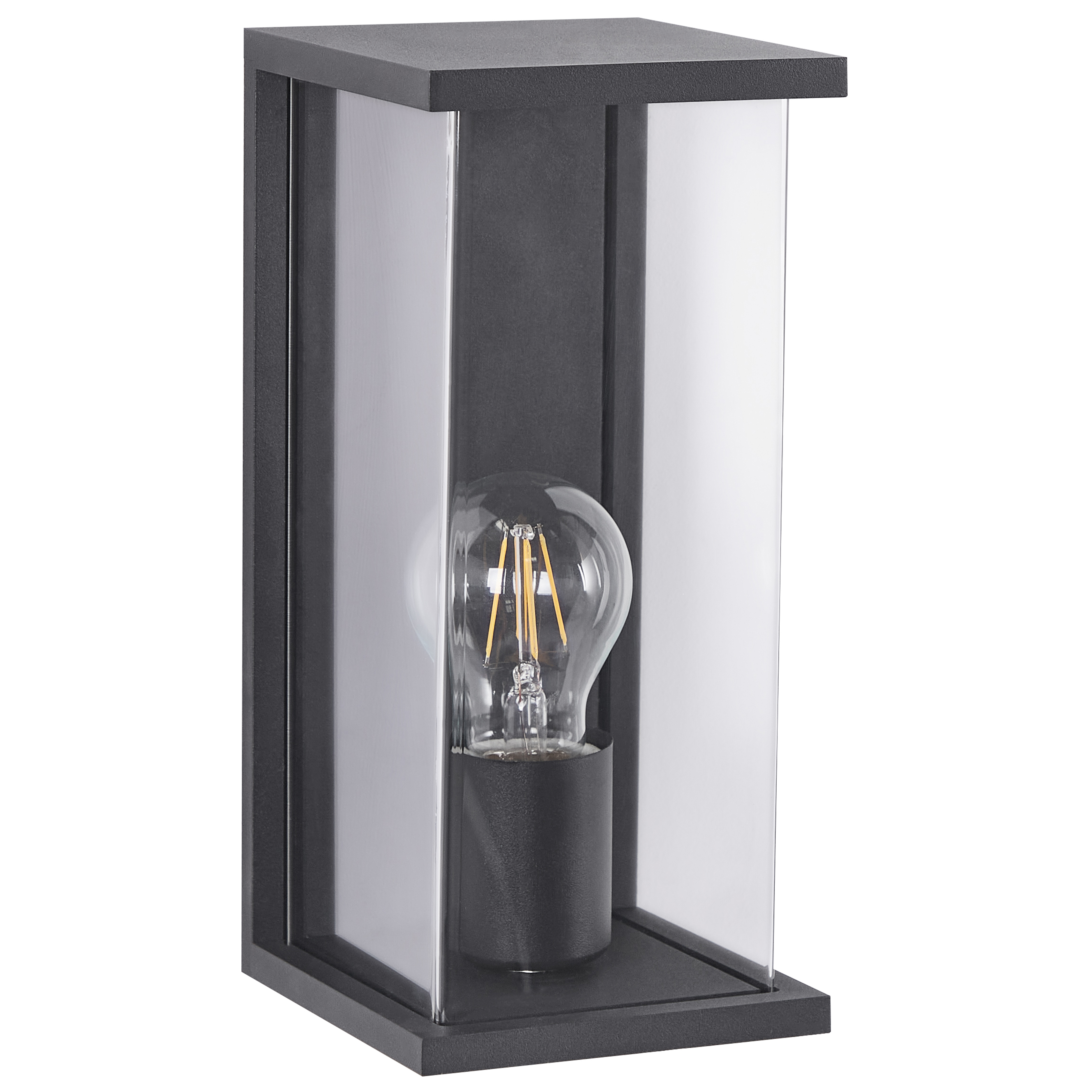 Lampe murale pour l'extérieur Aluminium Noir WAKAL - Beliani