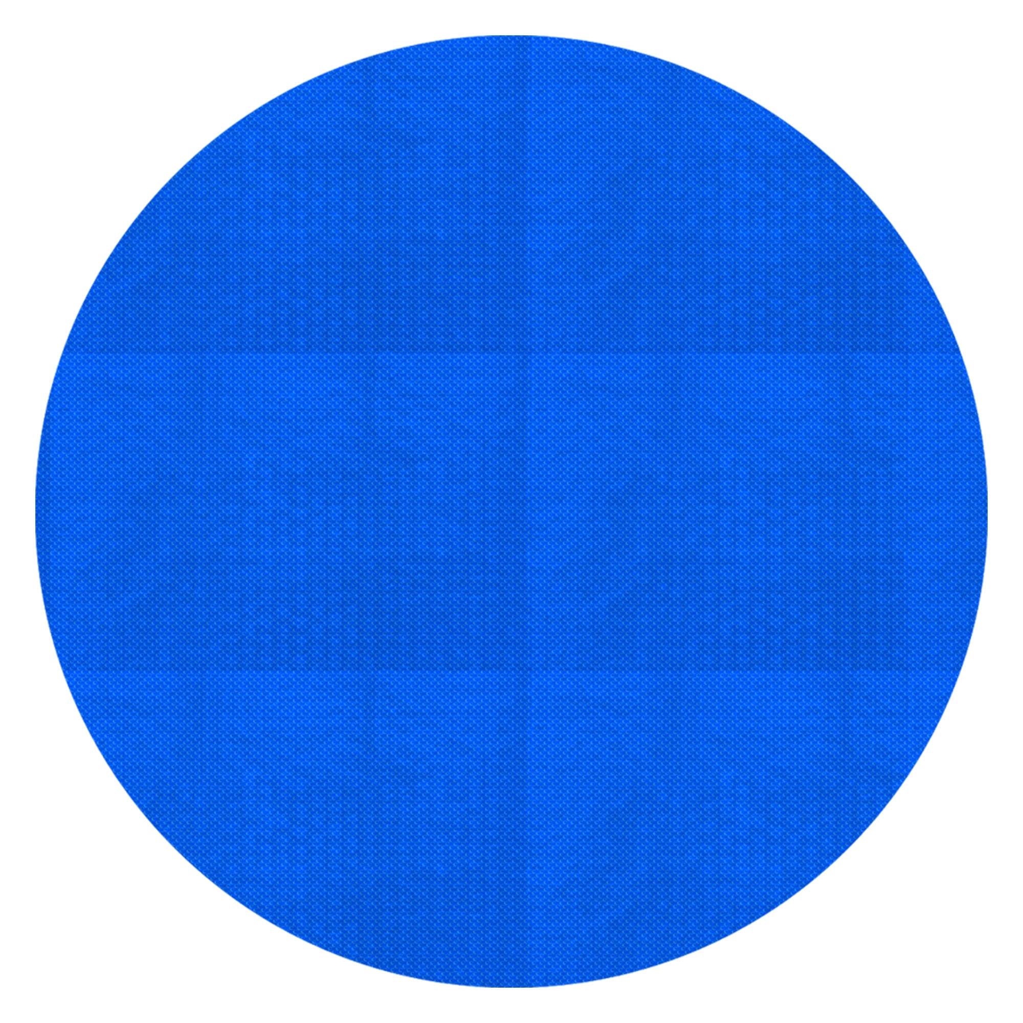 Ecd-Germany - Bâche solaire pour piscine ronde Ø 549 cm bleue, épaisseur de 400µm, film à bulles découpable, couverture thermique, anti-évaporation et saletés - Image 1