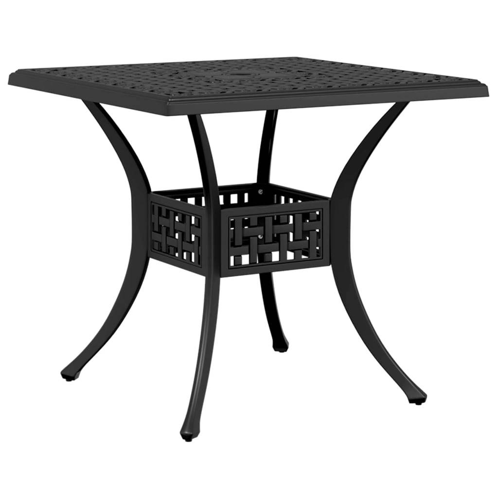 Table de jardin aluminium coulé noir 80 x 80 x 75 cm - PANGIVO - Image 2