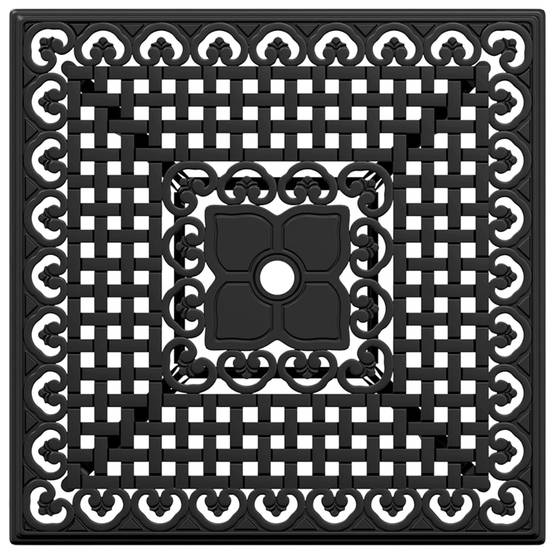 Table de jardin aluminium coulé noir 80 x 80 x 75 cm - PANGIVO - Image 7