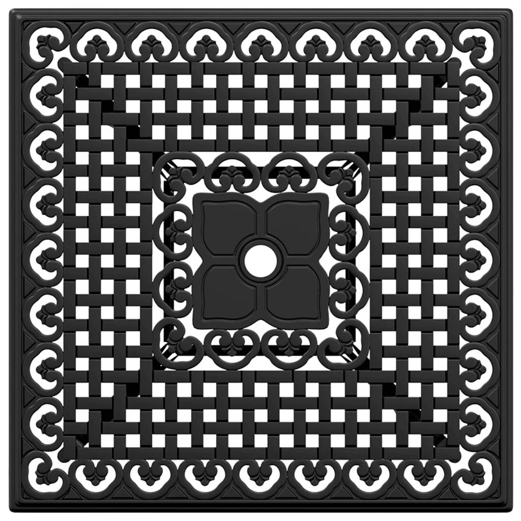 Table de jardin aluminium coulé noir 80 x 80 x 75 cm - PANGIVO - Image 7