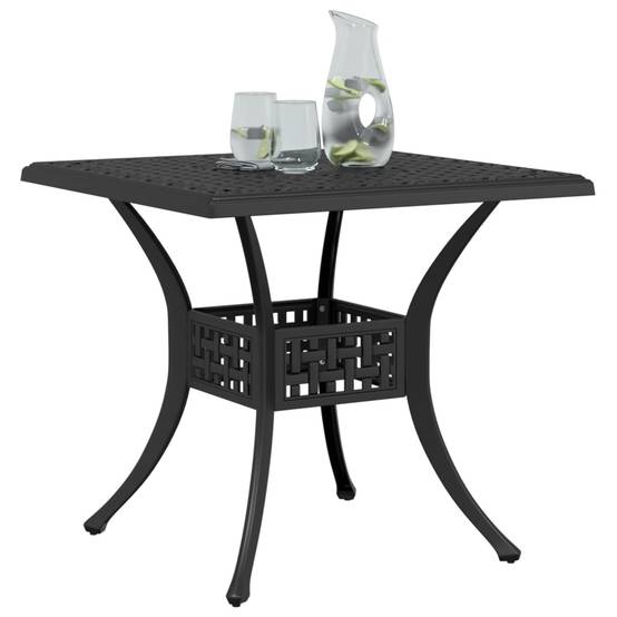 Table de jardin aluminium coulé noir 80 x 80 x 75 cm - PANGIVO - Image 4