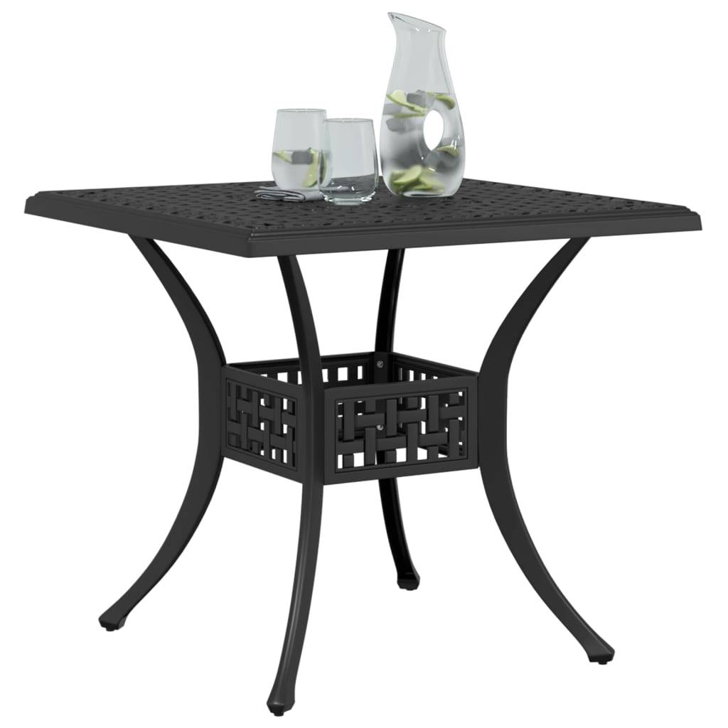 Table de jardin aluminium coulé noir 80 x 80 x 75 cm - PANGIVO - Image 4