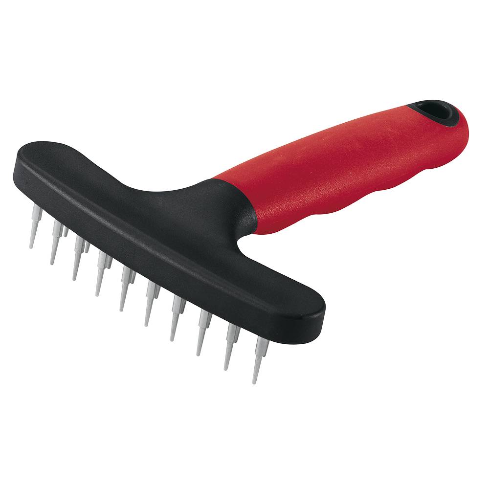 Ferplast - Ferplast Peigne râteau pour chiens GRO 5846, pointes arrondies rades idéal pour le soin du manteau des animaux à poils moyens et longs, 11 x h 15,5 cm