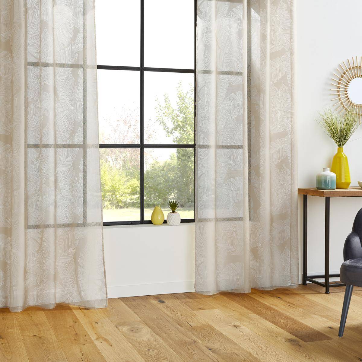 Atmosphera - Voilage "Devo" beige 140x240cm - Atmosphera Créateur d'intérieur - Imagen 3