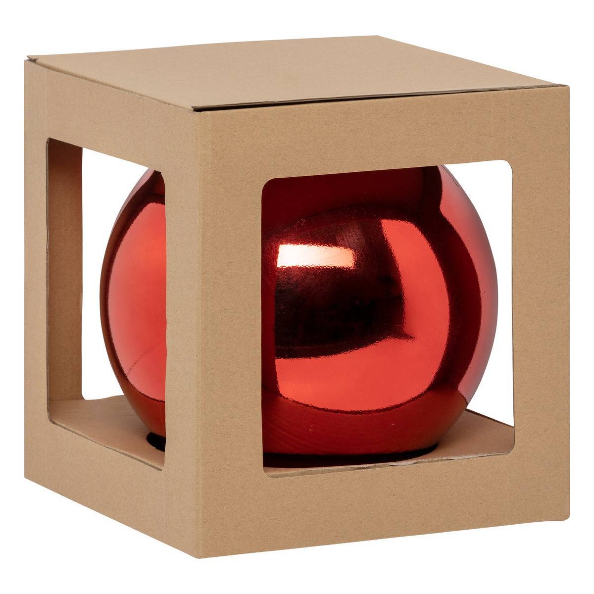 Fééric Lights & Christmas - Boule de Noël "Colorama de Noël" rouge en plastique recyclé D25cm - Atmosphera Créateur d'intérieur - Imagen 2