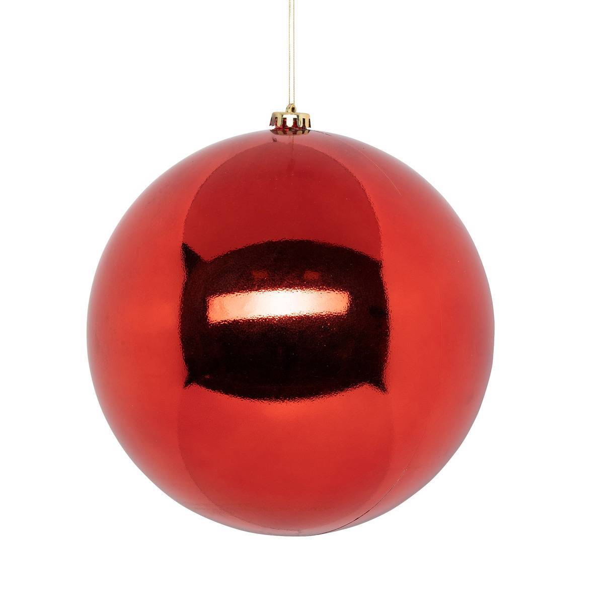 Fééric Lights & Christmas - Boule de Noël "Colorama de Noël" rouge en plastique recyclé D25cm - Atmosphera Créateur d'intérieur - Imagen 1