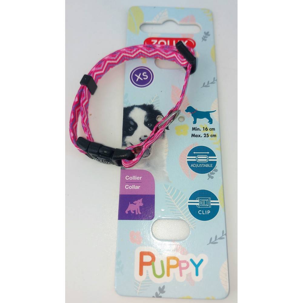Zolux - zolux - Collier PUPPY PIXIE 8 mm 16 à 25 cm couleur rose pour chiots - Imagen 1