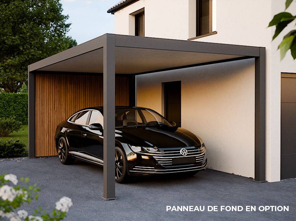 Carport aluminium 18 m² H.255 cm pour 1 voiture 330x570 cm – Direct Abris - Imagen 10