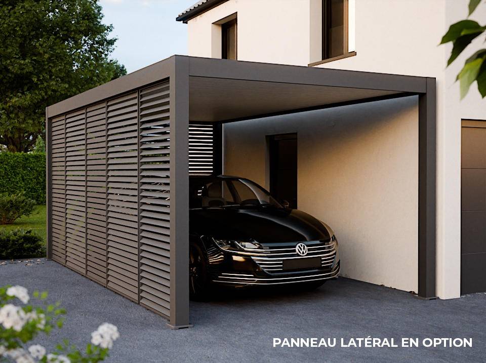 Carport aluminium 18 m² H.255 cm pour 1 voiture 330x570 cm – Direct Abris - Imagen 9