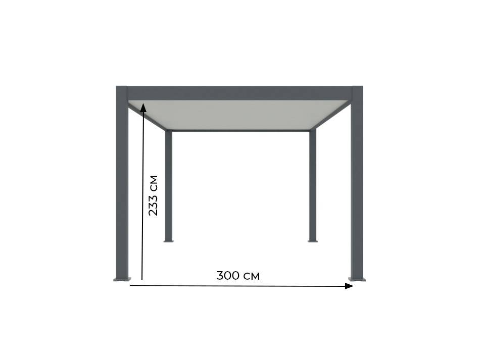 Carport aluminium 18 m² H.255 cm pour 1 voiture 330x570 cm – Direct Abris - Imagen 5