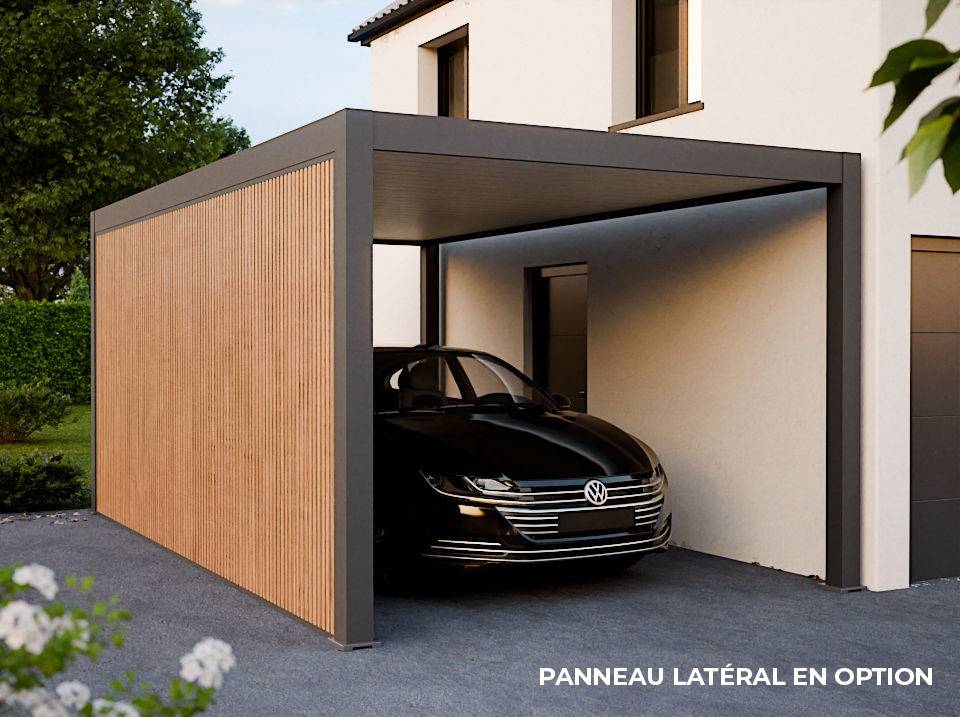Carport aluminium 18 m² H.255 cm pour 1 voiture 330x570 cm – Direct Abris - Imagen 8