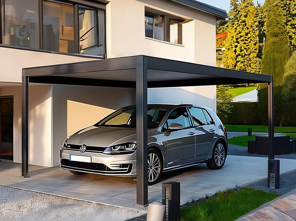 Carport aluminium 18 m² H.255 cm pour 1 voiture 330x570 cm – Direct Abris - Imagen 1