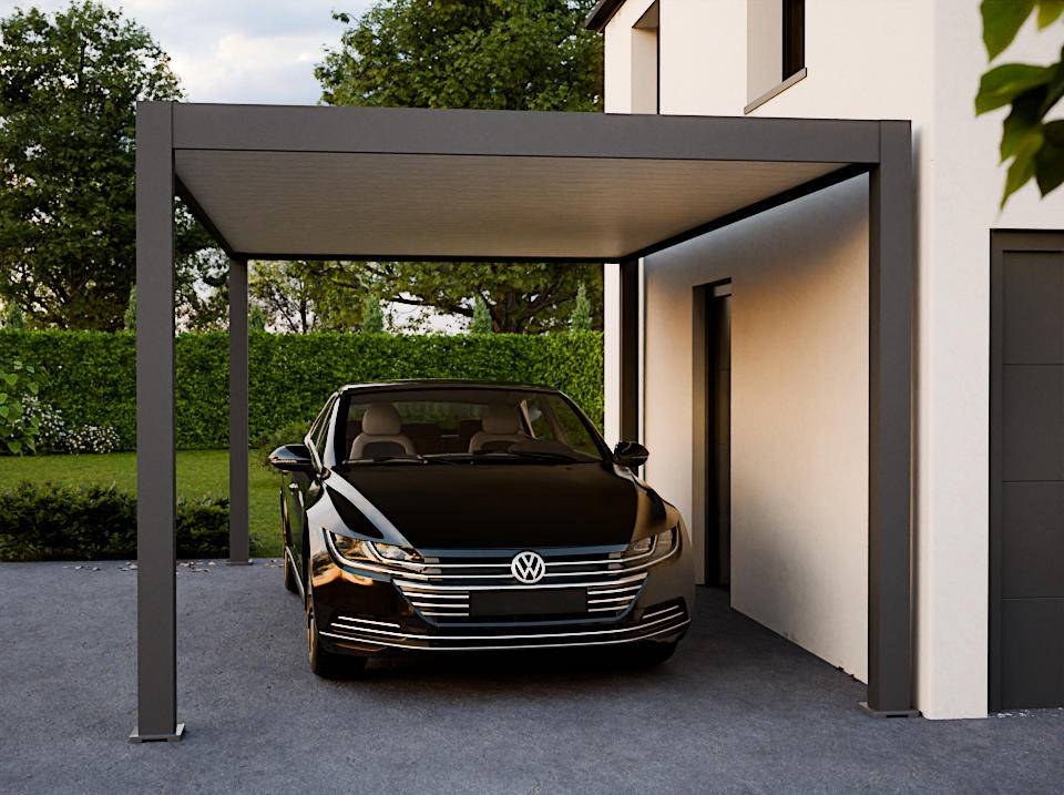 Carport aluminium 18 m² H.255 cm pour 1 voiture 330x570 cm – Direct Abris - Imagen 3