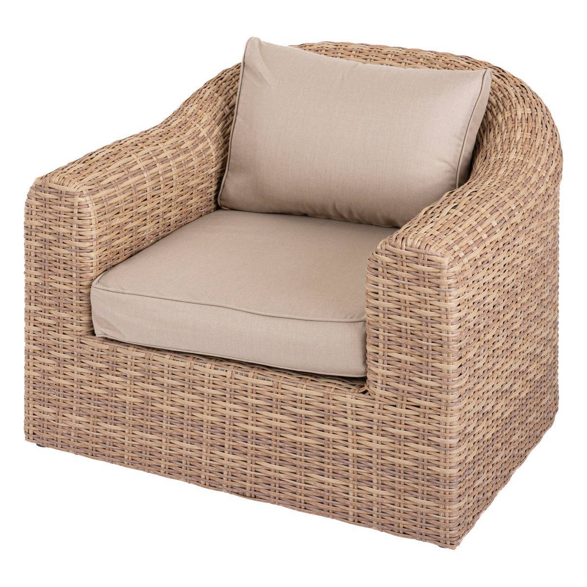 Hesperide - Fauteuil de salon de jardin "Mooréa" savana aluminium traité époxy en résine tressée - Hespéride - Imagen 2