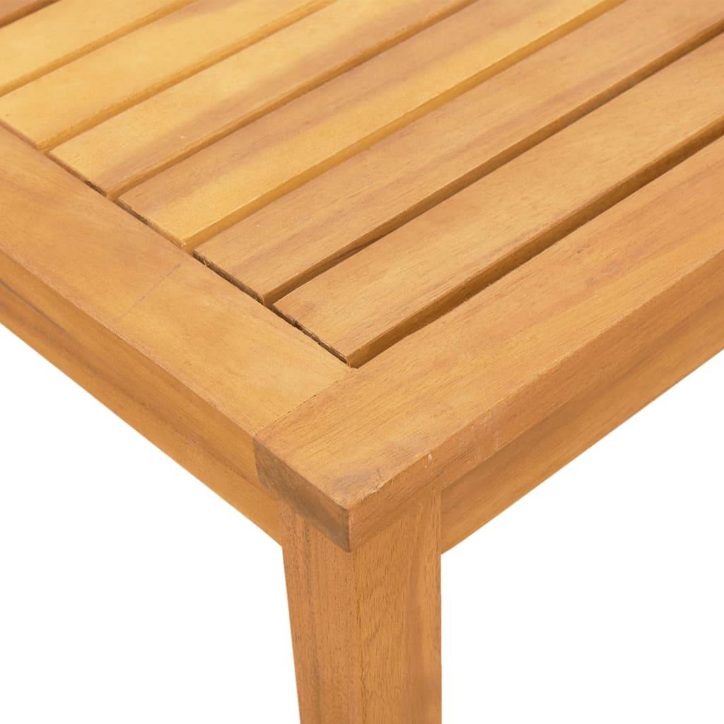 2 Lits de Jardin Bois Acacia Textilène Bleu Table Basse Piscine Terrasse – ComfortXL Outdoor Living - Image 8