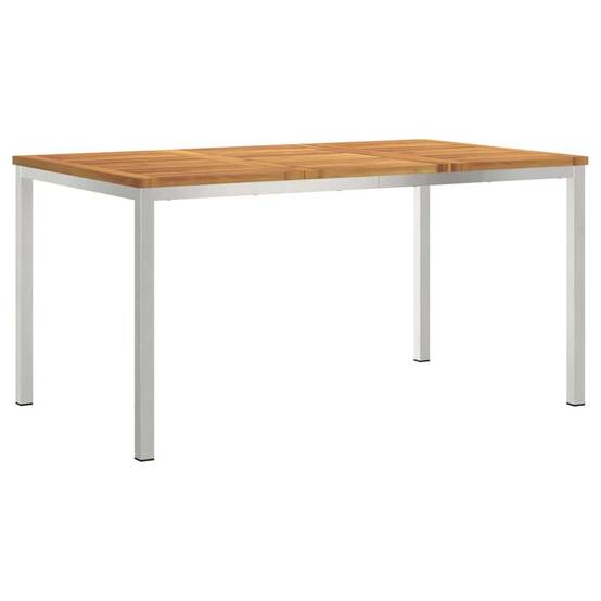 Table et Chaises de Jardin 6 Personnes Teck Massif et Acier Robuste pour Repas Marron – ComfortXL Outdoor Living - Image 5