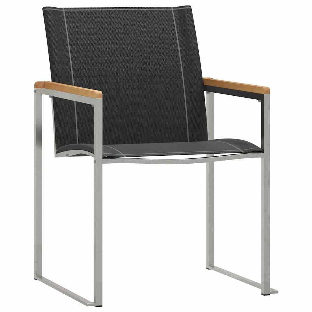 Table et Chaises de Jardin 6 Personnes Teck Massif et Acier Robuste pour Repas Marron – ComfortXL Outdoor Living - Image 6