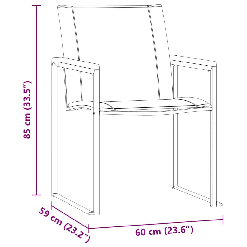 Table et Chaises de Jardin 6 Personnes Teck Massif et Acier Robuste pour Repas Marron – ComfortXL Outdoor Living - Image 3