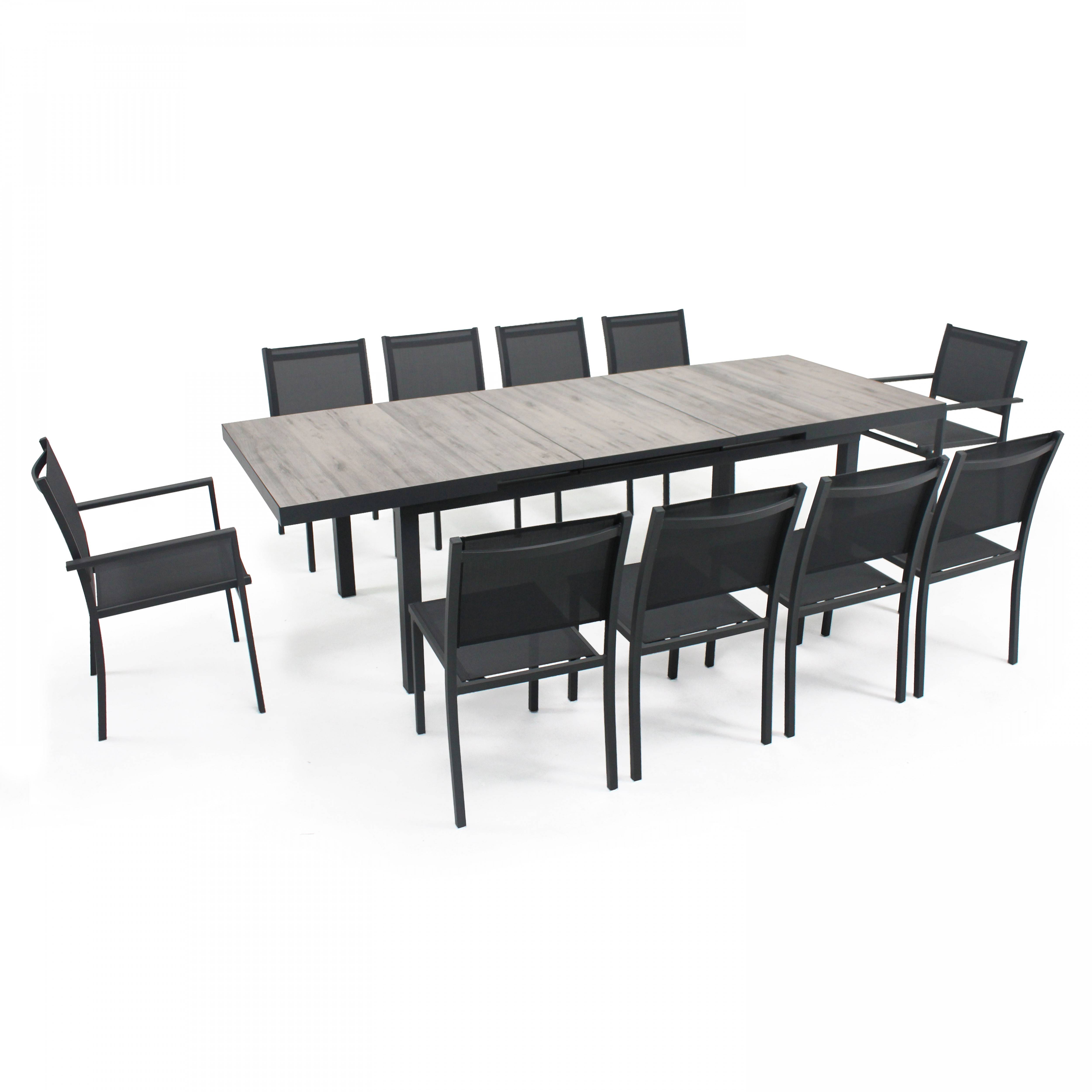 Oviala - Table extensible 8 chaises et 2 fauteuils en aluminium et céramique
Tivoli - Oviala - Imagen 1