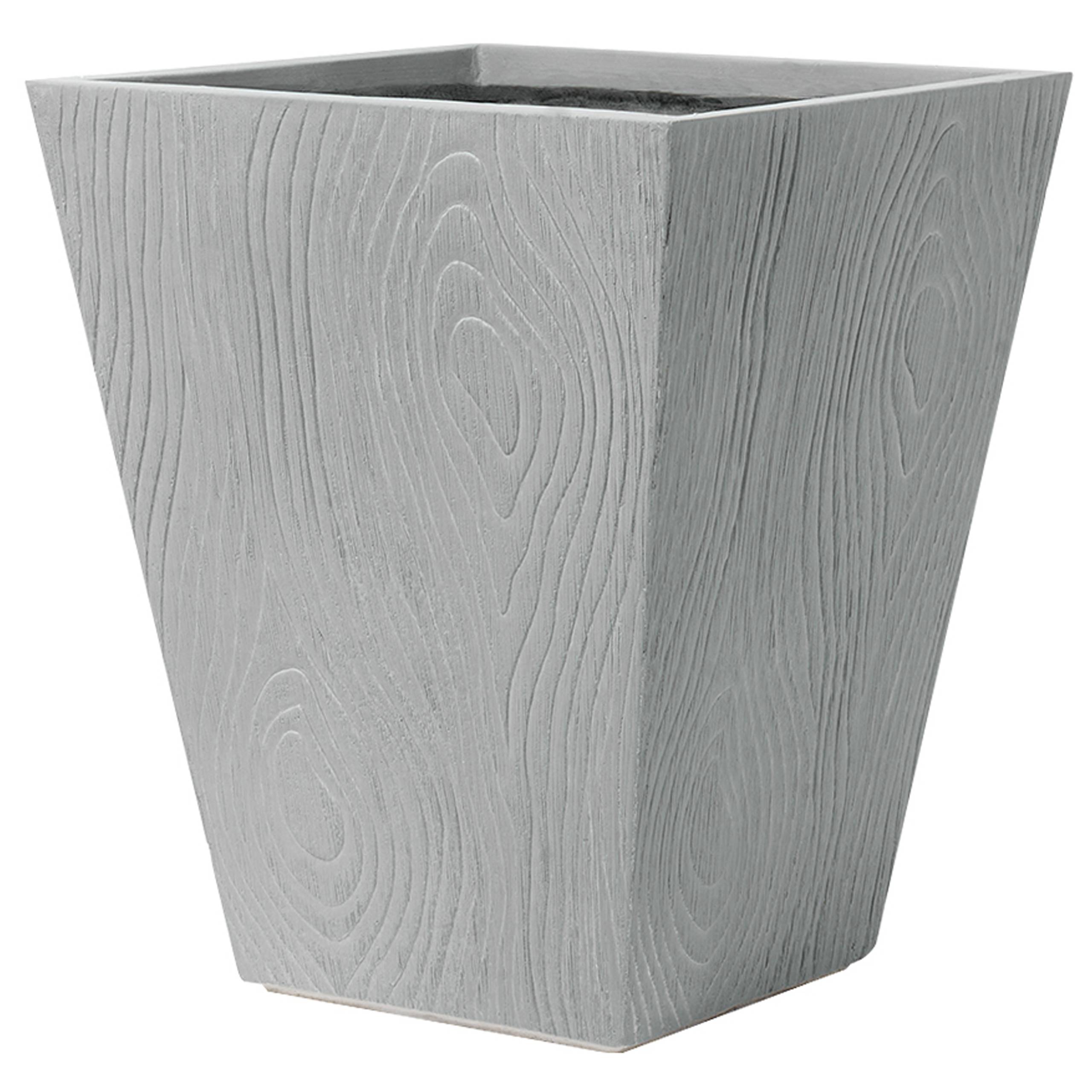 Cache-pot d'extérieur Fibre d'argile Gris BAIHE - Beliani - Image 3