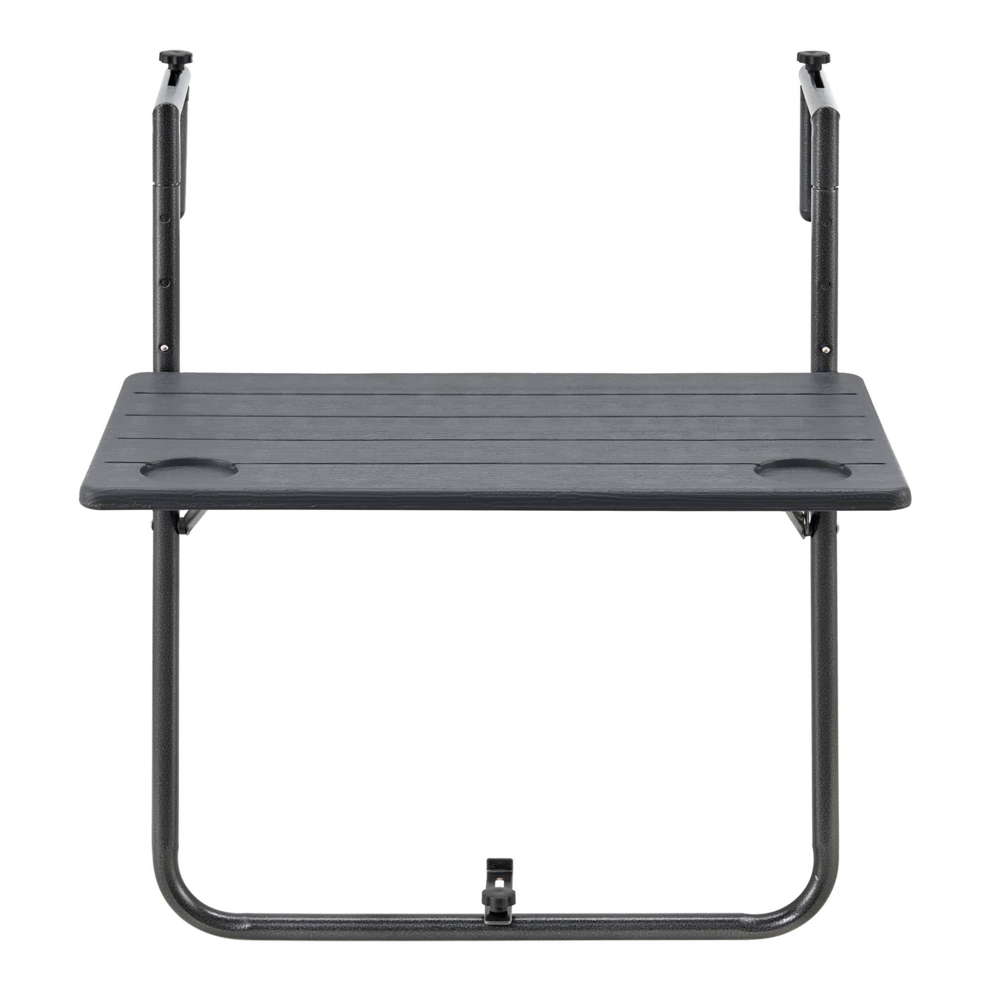 Table de balcon suspendue Badolato rabattable et réglable en hauteur 83,5 x 60 x 60 cm [en.casa] - Imagen 4