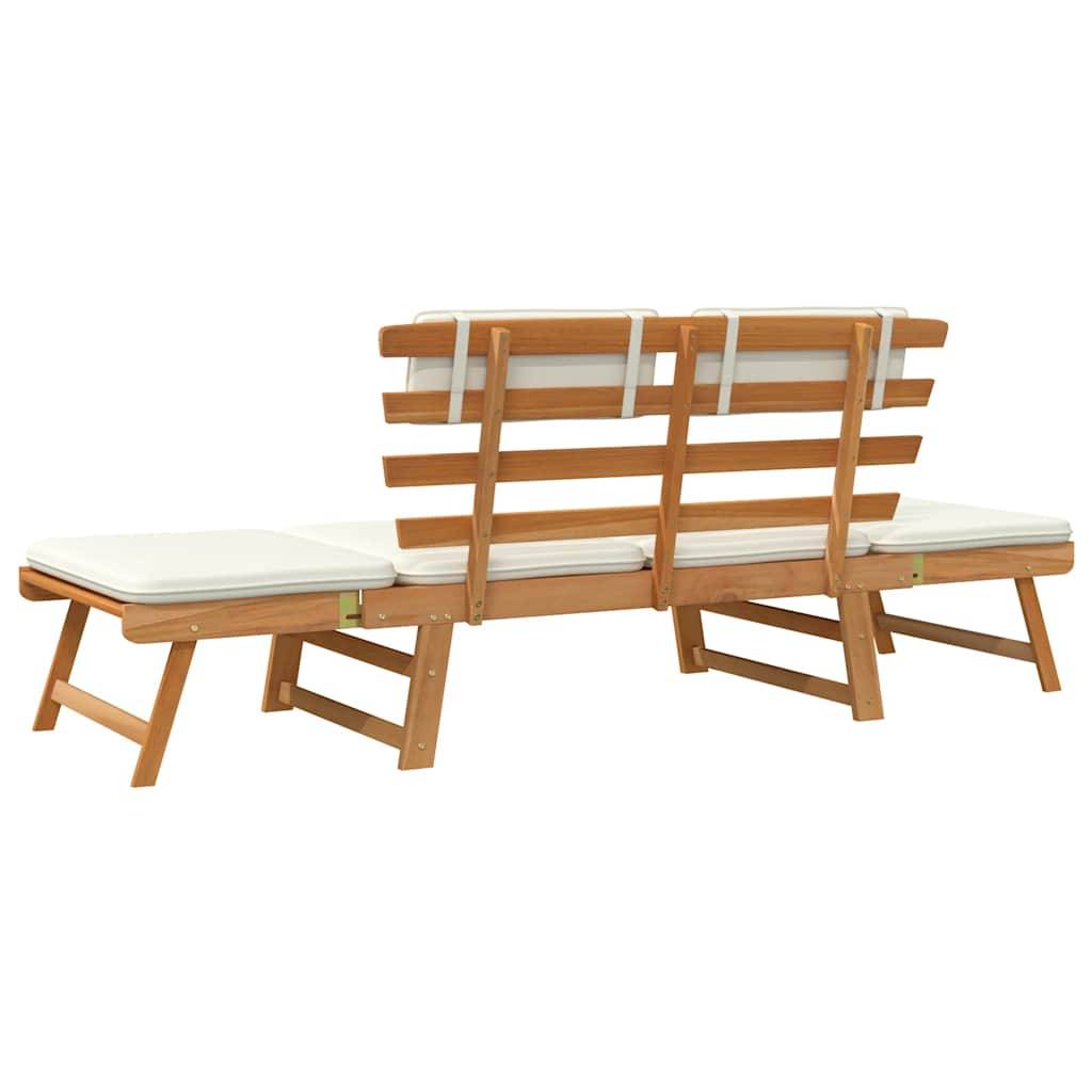 Vidaxl - Banc de jardin avec coussins 2-en-1 190 cm Bois solide d'acacia vidaXL 42647 - Image 7