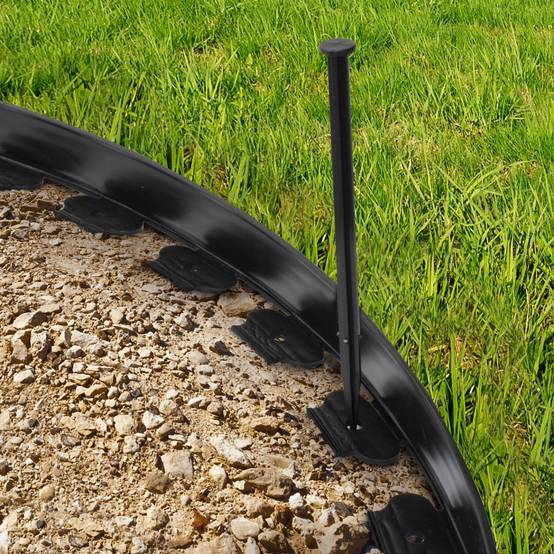 Bordurette de jardin flexible 10 M noire hauteur 5 CM + 30 piquets - Image 3