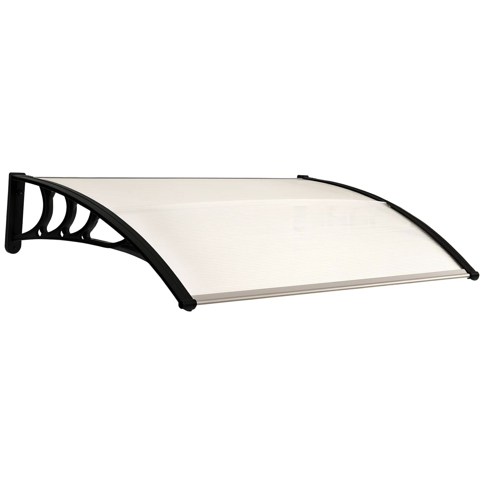 Store transparent 75x100 cm en aluminium pour protection pluie de porte, accessoire design sobre pour entrée pratique et lumineux