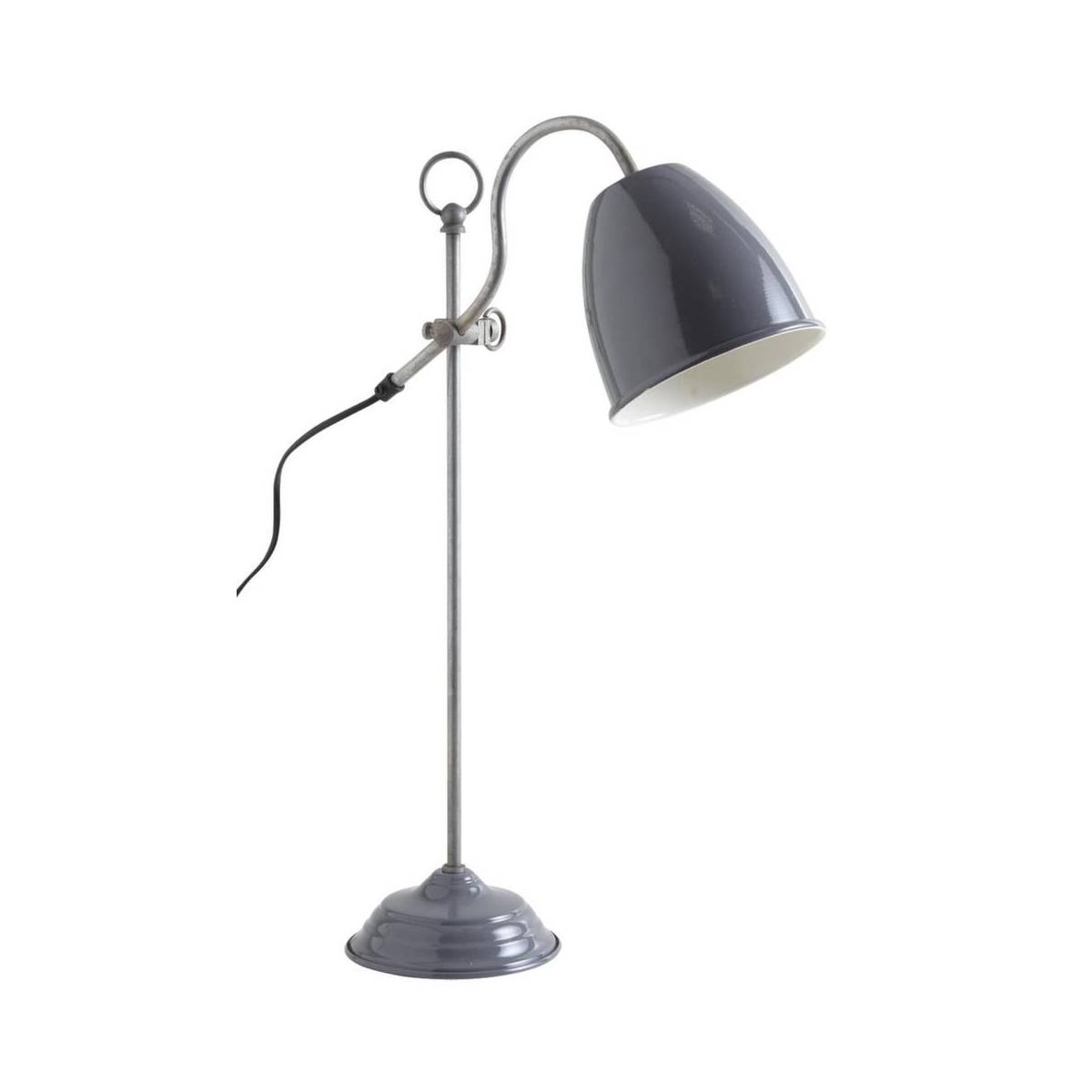 Aubry Gaspard - Lampe de bureau en métal laqué Gris foncé