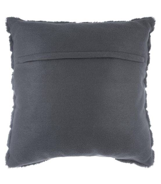 Coussin déhoussable en Fourrure Gris foncé 45 x 45 cm - Image 2