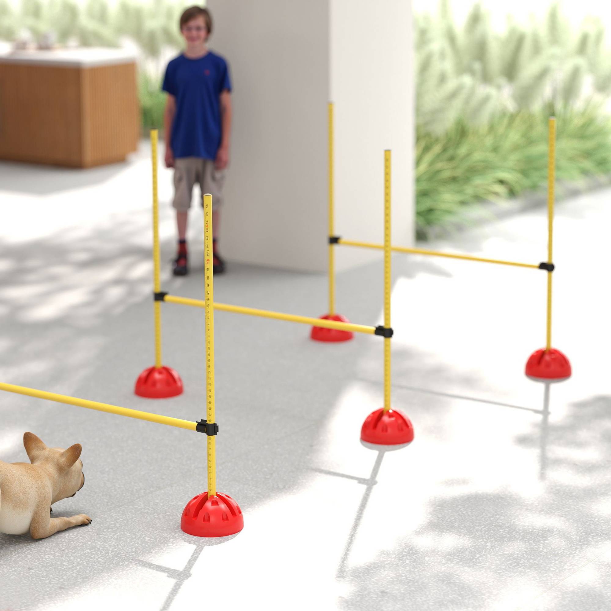 Kit d'agilité pour chien ABS jaune et oranges 124 x 19.5 x 103 cm - PANGIVO - Image 10