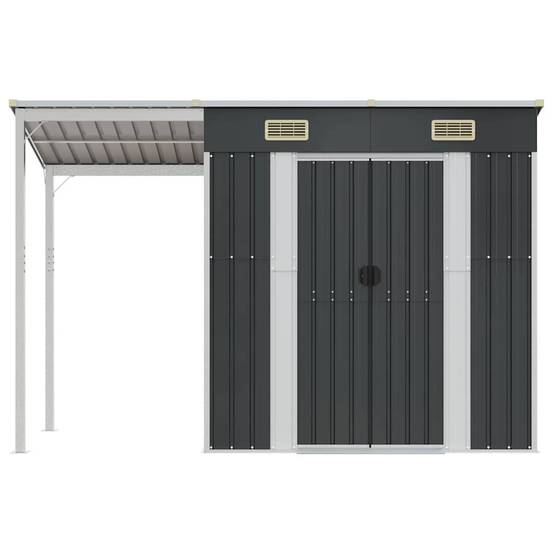Vidaxl - Abri de jardin avec toit prolongé anthracite 277x107x181 cm vidaXL 364526 - Image 9