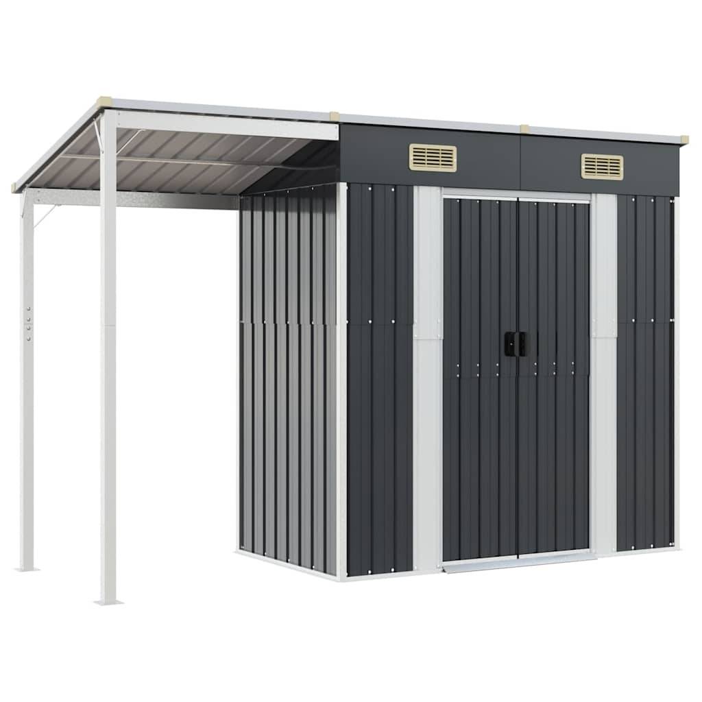 Vidaxl - Abri de jardin avec toit prolongé anthracite 277x107x181 cm vidaXL 364526 - Image 2