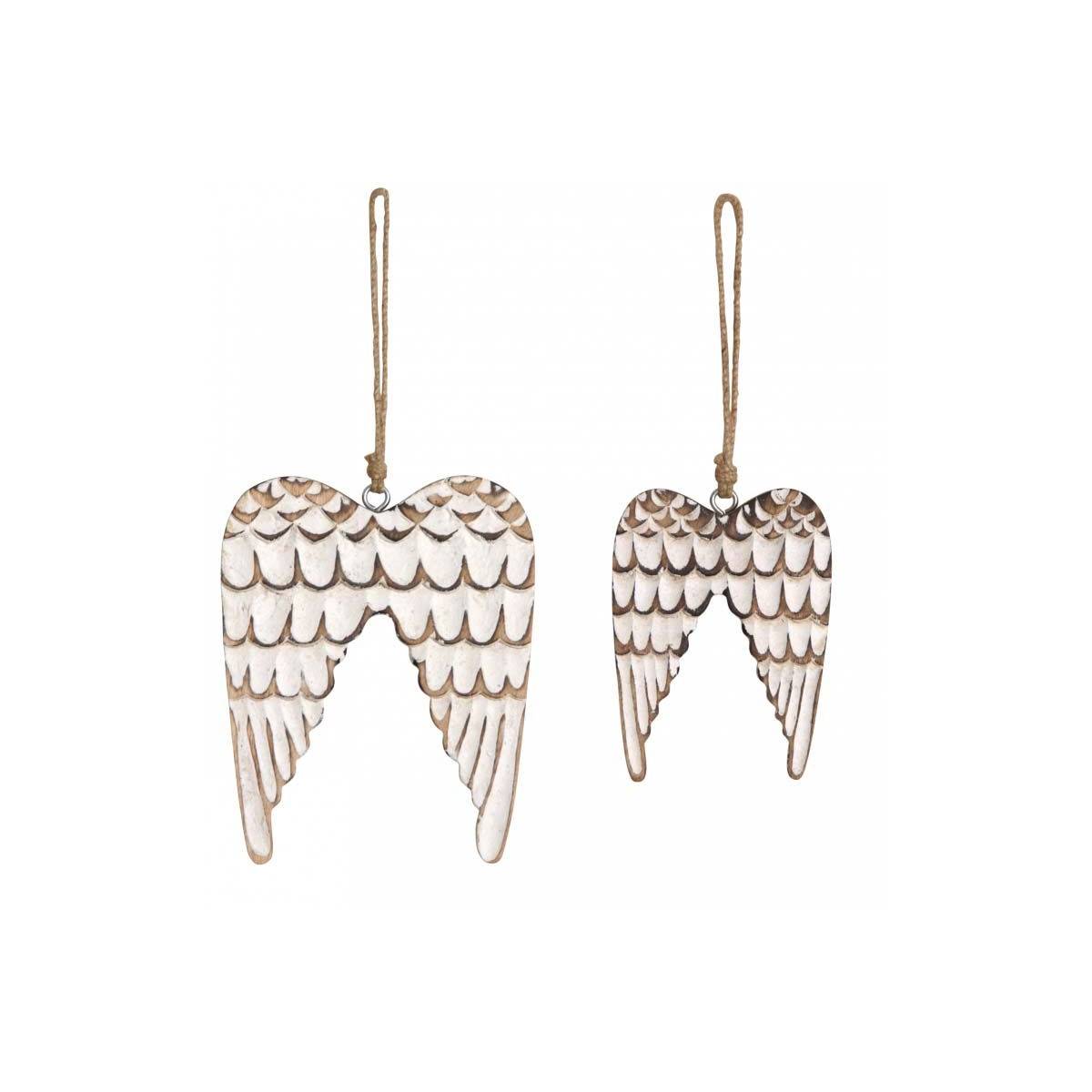 Aubry Gaspard - Ailes d'anges en manguier blanchi (Lot de 2)