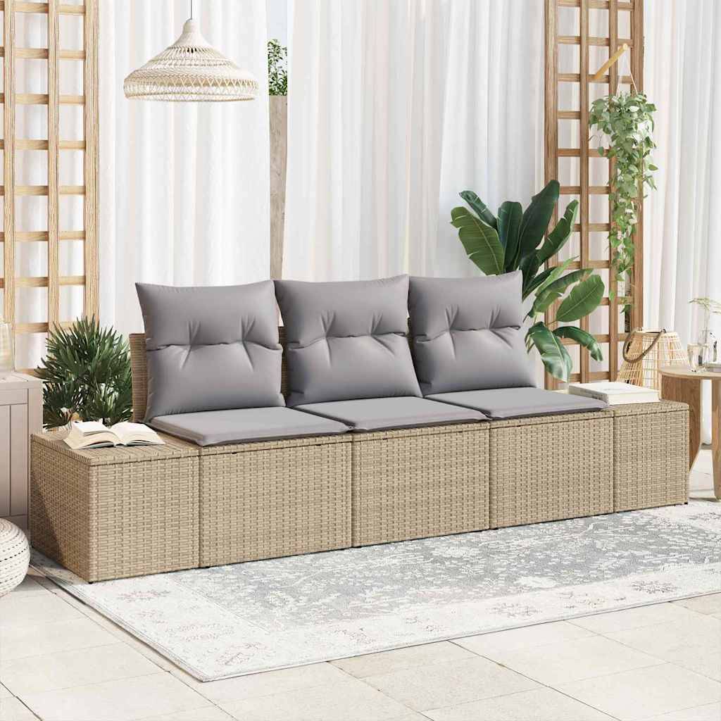 Vidaxl - Ensemble de Canapés 3 pcs-Salons de jardin Beige polyrotin 662656 - Image 1
