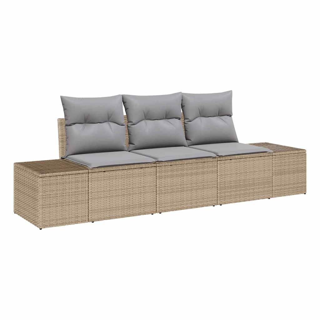 Vidaxl - Ensemble de Canapés 3 pcs-Salons de jardin Beige polyrotin 662656 - Image 2