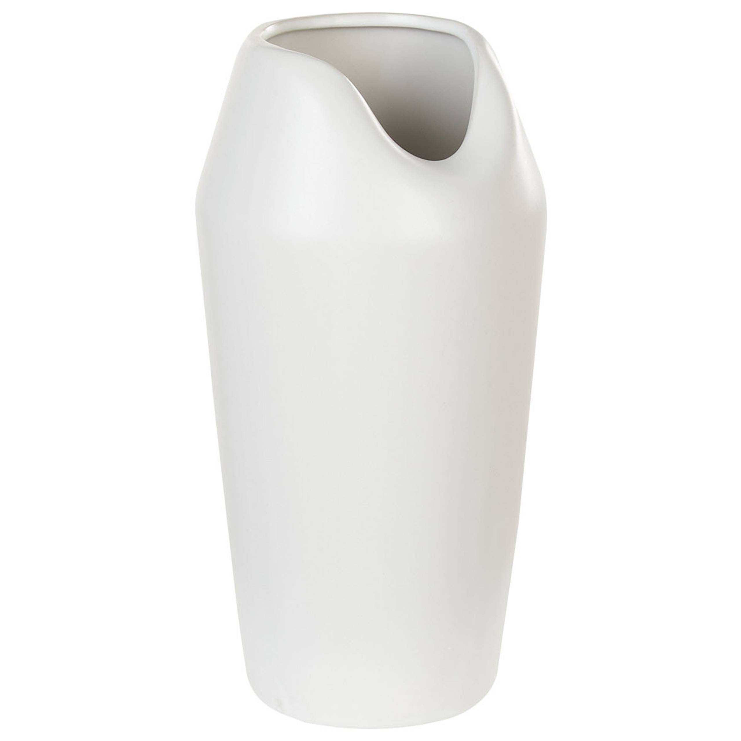 Beliani - Vase décoratif Grès Blanc APAMEA - 17x17x33- Beliani - Image 2