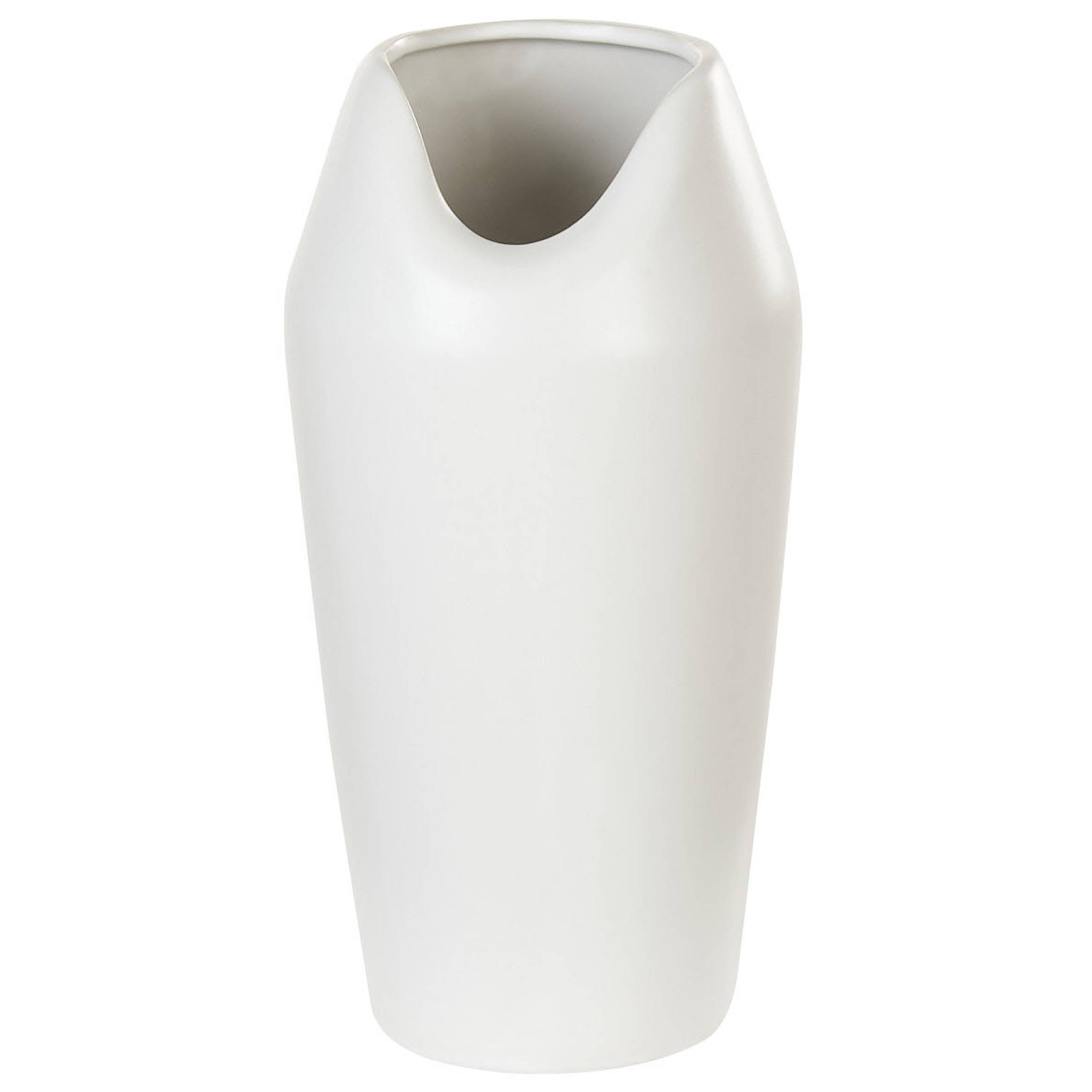 Beliani - Vase décoratif Grès Blanc APAMEA - 17x17x33- Beliani - Image 5
