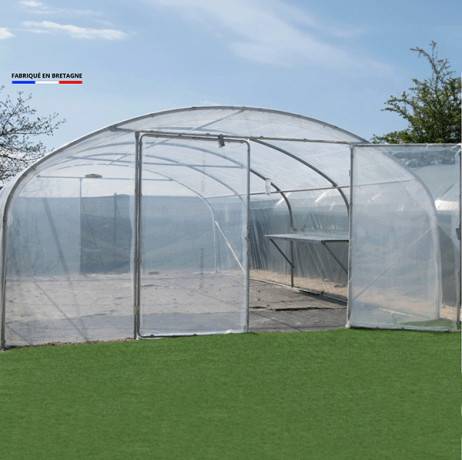 Serre En Direct - Serre tunnel PRO-500 larg 5 m, Long 8 m, Façade 1 porte simple et 1 porte dble - Imagen 2