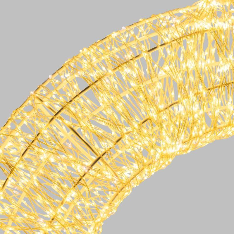 Lotti - Couronne lumineuse 3D Ø75cm câble Blanc Silver Métal 6000 Micro LED Flash Diamond Lotti - Imagen 4