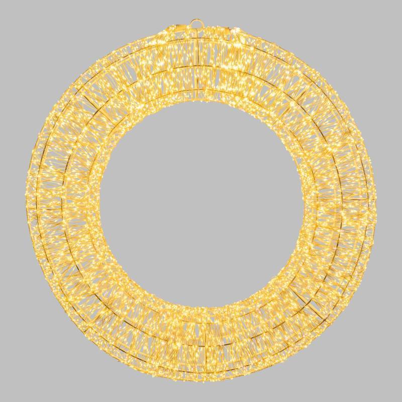 Lotti - Couronne lumineuse 3D Ø75cm câble Blanc Silver Métal 6000 Micro LED Flash Diamond Lotti - Imagen 2