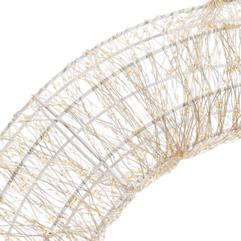 Lotti - Couronne lumineuse 3D Ø75cm câble Blanc Silver Métal 6000 Micro LED Flash Diamond Lotti - Imagen 5