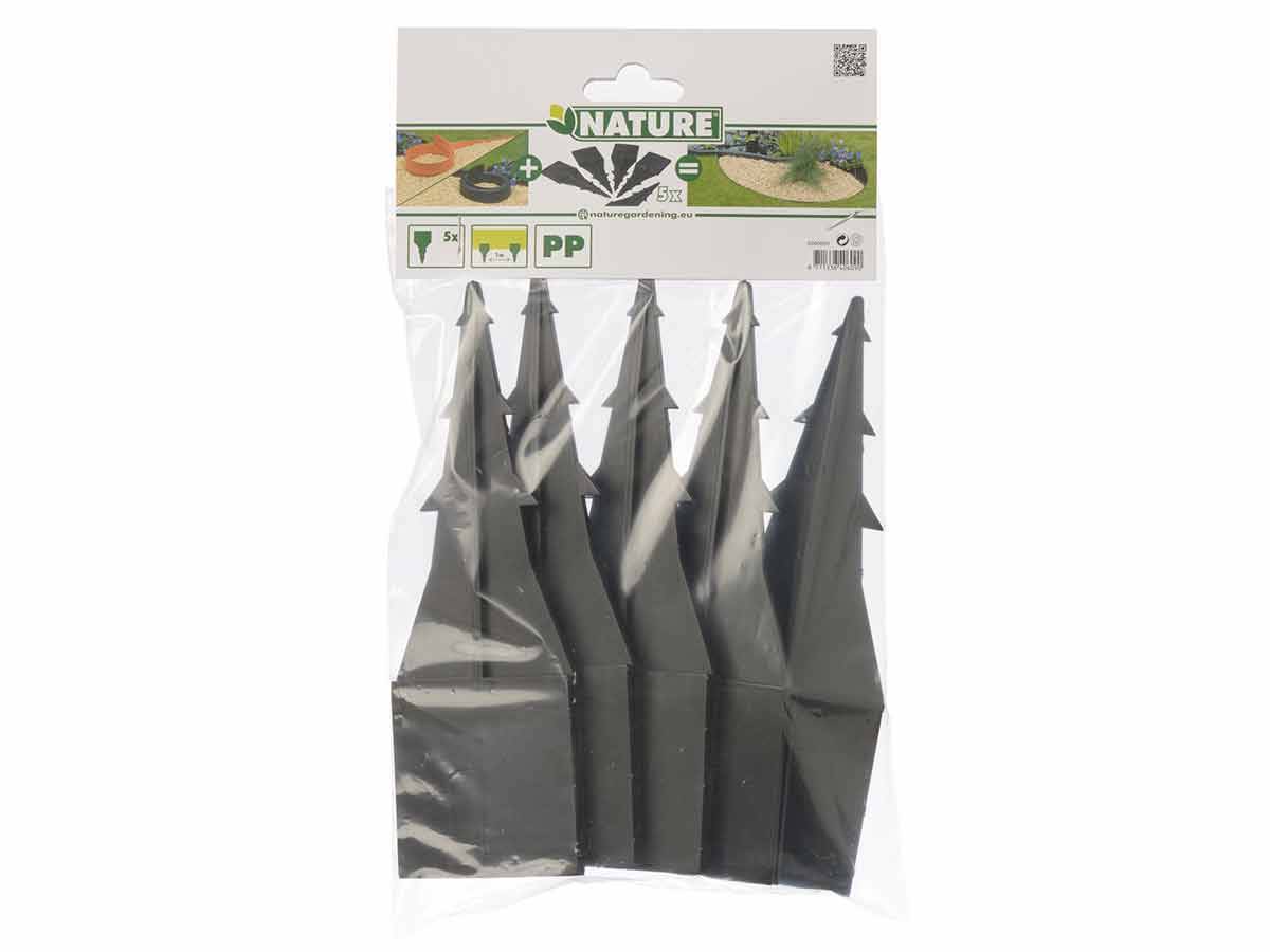 Nature - Lot de 5 ancres pour bordure de jardin en polyuréthane - Imagen 2