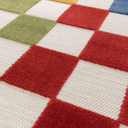 Decoweb - Tapis extérieur et intérieur motif damier - Petit Marius - Multicolore - 120 x 170 cm - Decoweb - Imagen 3
